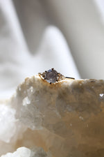 READY TO SHIP // TALIA ring // Salt and pepper gray diamond 1.47ct