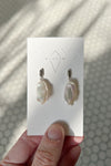 ONLINE EXCLUSIVE // Rectangular Biwa pearl earrings