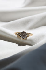 READY TO SHIP // TALIA ring // Salt and pepper gray diamond 1.47ct