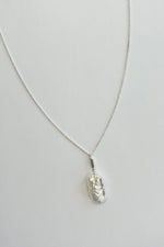 LAST UNITS // Long rectangle Biwa pearl necklace // Silver