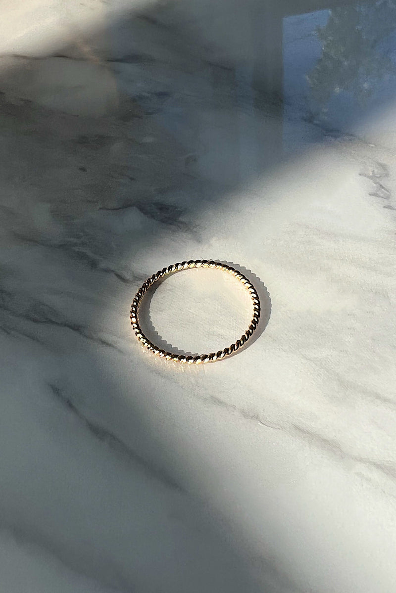 ÉCHANTILLON // Bague torsade // Doré