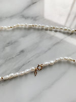 DERNIERS EXEMPLAIRES // Collier de perles riz + boules // Doré
