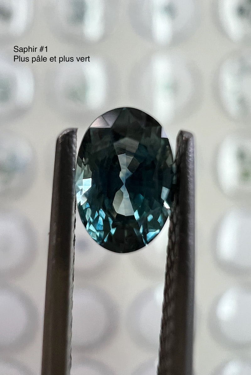 Bague ALICE - Saphir Montana teal