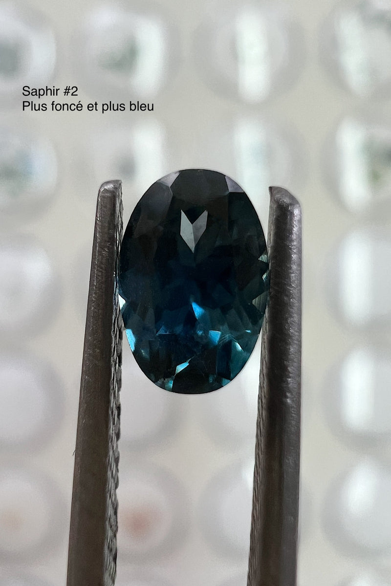 Bague ALICE // Saphir Montana ''Teal''