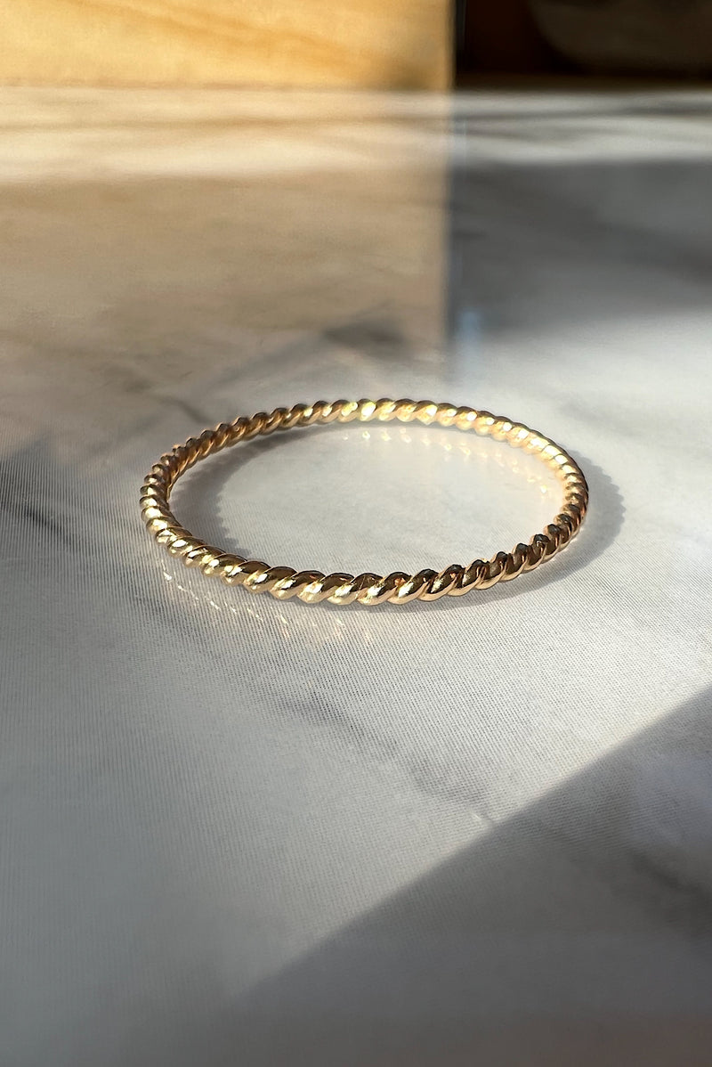 ÉCHANTILLON // Bague torsade // Doré